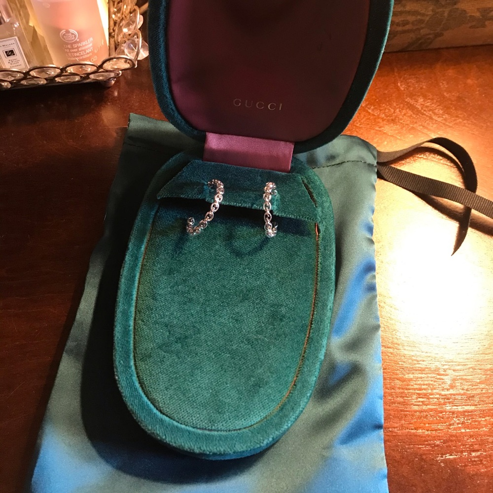 Gucci GG interlocking 18K hoop earrings